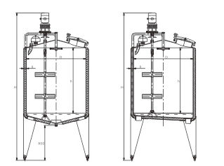 雙層立式攪拌罐系列-結構